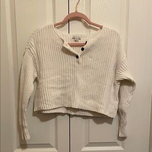 American Eagle Cream Knit Sweater